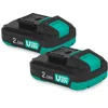 Image de VONROC VPower 20V Accu   2.0Ah   Duopack: 2 stuks - b-directionele USB-C poort   accu en powerbank in één   compatibel met Power Delivery (PD)   Beveiligd met Electronic Cell Protection