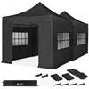 Image de VONROC Partytent   6x3 m   Premium easy-up Partytent - Set incl. 2x Tent, Zijwanden en Koppel-systeem - Modulair Ontwerp   Opvouwbaar   Waterdicht   Stalen Frame - 50+ UV Bescherming - Incl. Opbergtassen   Zwart