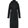 Image de AGU Trench Coat Long Regenjas Urban Outdoor Dames - Zwart - XXL