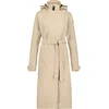 Image de AGU Lange Regenjas - Trench Coat Dames - Regenjas Dames - Urban Regenjas Dames lang model - Beige - XL