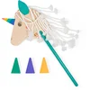 Image de BS Toys Hobby Unicorn GA530   Houten Stokpaard Eenhoorn met 3 Pionnen