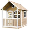 Image de AXI Alex Speelhuis in Bruin/Wit - FSC hout - Houten Speelhuisje voor de tuin / buiten - Tuinhuisje met veranda voor kinderen - 10 jaar garantie