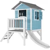 Image de AXI Beach Lodge XL Speelhuis in Caribisch Blauw - Met Verdieping en Witte Glijbaan - Speelhuisje voor de tuin / buiten - FSC hout - Speeltoestel voor kinderen