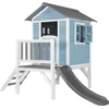 Image de AXI Beach Lodge XL Speelhuis in Caribisch Blauw - Met Verdieping en Grijze Glijbaan - Speelhuisje voor de tuin / buiten - FSC hout - Speeltoestel voor kinderen