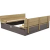 Image de AXI Ella XL Houten Zandbak in Grijs/Bruin - Met Zitbankjes en Deksel - FSC hout - 120x120x20cm - Zandbak voor kinderen