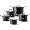 Image de BK Q-linair Master glas 5 delige kookpannenset met deksels - zwart