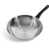 Image de BK Bold Wokpan 28 cm - 3.7L - Zonder PFAS-vrije antikleeflaag - Wokpan inductie - RVS wok - Ovenbestendig tot 160°C   Koudgrepen - Zonder deksel - Zilver