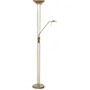 Image de 4 jaar garantie op LED - HighLight vloerlamp leeslamp New Luna - brons - met leesarm - dubbele dimmer
