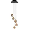 Image de HighLight hanglamp Golden Egg 5L rond - zwart / goud