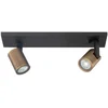Image de Opbouwspot Aston | Zwart+ Brons | Metaal | Rechthoek | GU10 | 2-voudig | 40cm