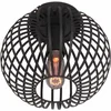 Image de Freelight Aglio plafondlamp - met metalen spijlen - kap Ø25 cm - excl. E27 lichtbron - zwart