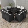 Image de vidaXL - 9-delige - Tuinset - met - kussens - poly - rattan - zwart