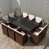 Image de vidaXL - 11-delige - Tuinset - met - kussens - poly - rattan - bruin