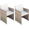 Image de vidaXL - Tuinstoelen - 2 - st - met - kussens - poly - rattan - beige