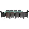 Image de vidaXL - 11-delige - Tuinset - met - kussens - poly - rattan - bruin