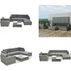 Image de vidaXL - 6-delige - Loungeset - met - kussens - poly - rattan - grijs