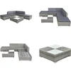 Image de vidaXL - 6-delige - Loungeset - met - kussens - poly - rattan - grijs