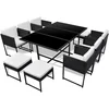Image de vidaXL - 11-delige - Tuinset - met - kussens - poly - rattan - zwart