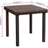 Image de vidaXL - Ligbed - met - kussen - en - tafel - poly - rattan - bruin