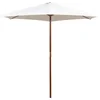 Image de vidaXL - Parasol - 270x270 - cm - houten - paal - crèmewit