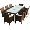 Image de vidaXL - 9-delige - Tuinset - met - kussens - poly - rattan - bruin