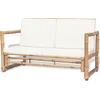 Image de vidaXL - Tuinbank - 2-zits - met - kussens - bamboe