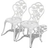 Image de vidaXL - Bistrostoelen - 2 - st - gietaluminium - wit