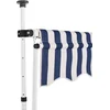 Image de vidaXL - Luifel - handmatig - uittrekbaar - 400 - cm - blauw - en - witte - strepen