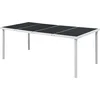 Image de vidaXL - Tuintafel - 190x90x74 - cm - staal - zwart