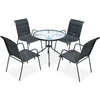 Image de vidaXL - 5-delige - Tuinset - staal - zwart