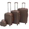 Image de vidaXL - Harde - rolkoffer - set - bruin - 4-dlg