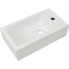 Image de vidaXL - Wastafel - met - kraangat - rechthoekig - wit - 46x25,5x12 - cm - keramiek