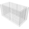 Image de vidaXL - Gabion - plantenbak - verhoogd - 180x90x100 - cm - staal - zilverkleurig