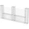 Image de vidaXL - Gabion - mand - U-vormig - 240x20x100 - cm - staal