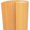 Image de vidaXL - Tuinafscheiding - dubbelzijdig - 90x300 - cm - PVC - geel