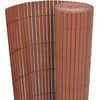 Image de vidaXL - Tuinafscheiding - dubbelzijdig - 90x300 - cm - PVC - bruin