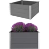 Image de vidaXL - Plantenbak - verhoogd - 100x100x54 - cm - HKC - grijs