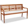 Image de vidaXL - Bank - Batavia - met - kussens - 150 - cm - teakhout