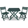 Image de vidaXL - 3-delige - Bistroset - inklapbaar - kunststof - groen