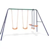 Image de vidaXL - Schommelset - met - 4 - zitjes - oranje