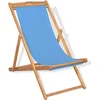 Image de vidaXL - Ligstoel - 56x105x96 - cm - teakhout - blauw