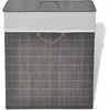 Image de vidaXL - Wasmand - rechthoekig - bamboe - donkerbruin