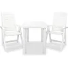 Image de vidaXL - 3-delige - Bistroset - kunststof - wit