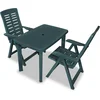 Image de vidaXL - 3-delige - Bistroset - kunststof - groen