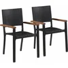 Image de vidaXL - Tuinstoelen - 2 - st - poly - rattan - zwart