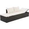 Image de vidaXL - Tuinbed - 195x60 - cm - poly - rattan - zwart