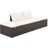 Image de vidaXL - Tuinbed - 195x60 - cm - poly - rattan - bruin