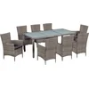 Image de vidaXL - 9-delige - Tuinset - met - kussens - poly - rattan - grijs