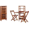 Image de vidaXL - 3-delige - Bistroset - inklapbaar - massief - acaciahout