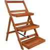 Image de vidaXL - Plantenstandaard - 3-laags - 50x63x80 - cm - massief - acaciahout